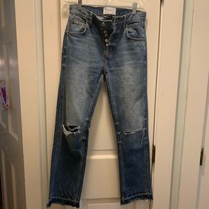 Current/Elliot Distressed Boyfriend Jeans